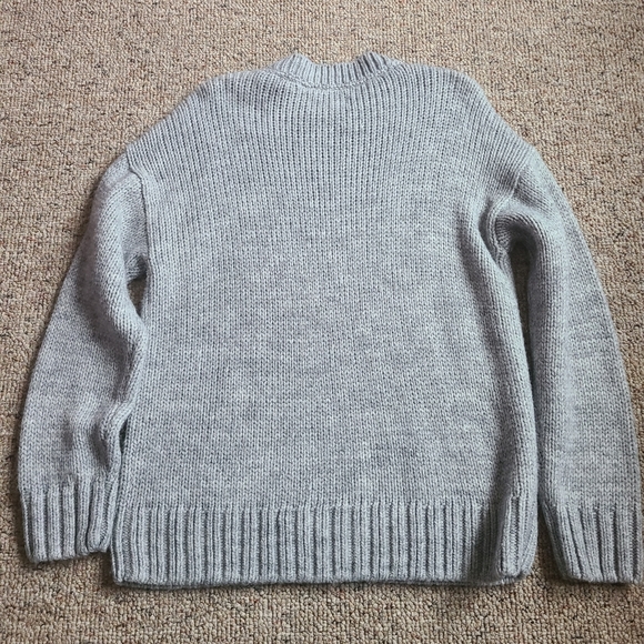 PINK Victoria's Secret Letterman Type Gray Sweater Size Small - Picture 4 of 7